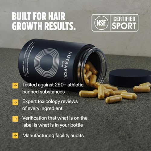 Nutrafol Men Hair Growth Supplements, Ages 18–49 – 1-Month Supply