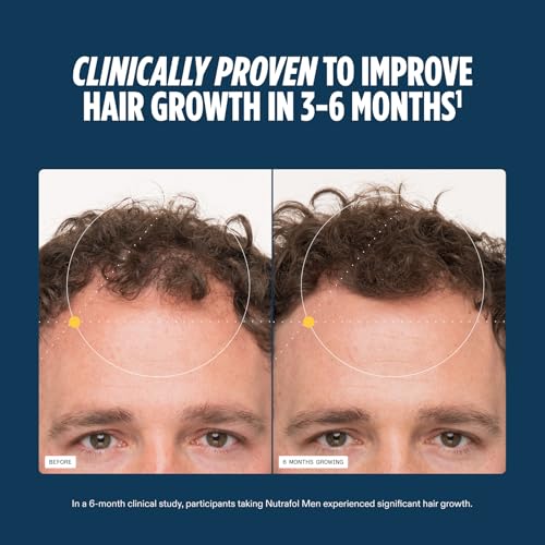 Nutrafol Men Hair Growth Supplements, Ages 18–49 – 1-Month Supply