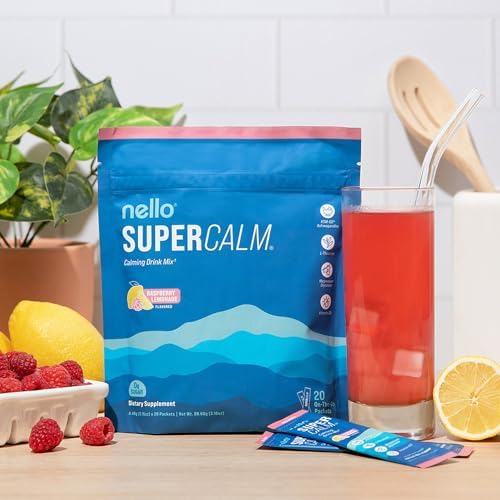 Nello Supercalm Powdered Drink Mix – Raspberry Lemonade, 20 Packets