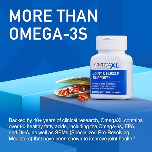 OmegaXL Joint Support Supplement – 120 Soft Gels | Green-Lipped Mussel Oil