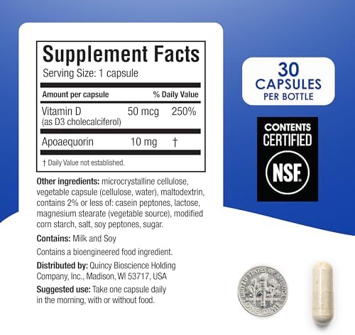 Prevagen Regular Strength Brain Supplement – 30 Capsules, 1 Bottle