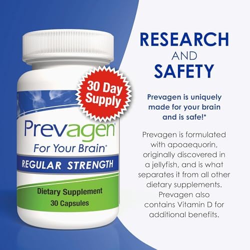 Prevagen Regular Strength Brain Supplement – 30 Capsules, 1 Bottle