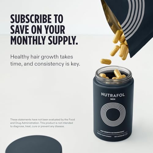 Nutrafol Men Hair Growth Supplements, Ages 18–49 – 1-Month Supply