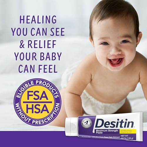 Desitin Maximum Strength Diaper Rash Cream, 40% Zinc Oxide