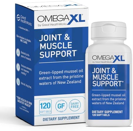 OmegaXL Joint Support Supplement – 120 Soft Gels | Green-Lipped Mussel Oil