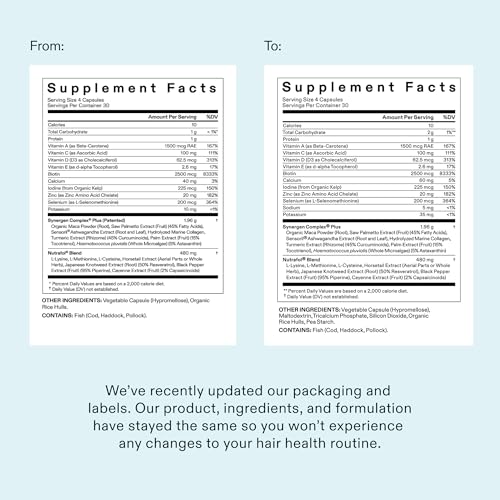 Nutrafol Women's Balance Hair Growth Supplements, Age 45+ – 1-Month Supply
