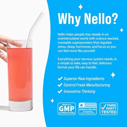 Nello Supercalm Powdered Drink Mix – Raspberry Lemonade, 20 Packets