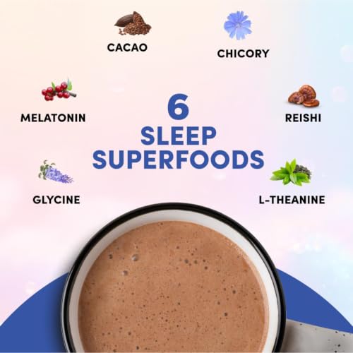 RYZE Mushroom Hot Cocoa with Melatonin, Reishi & L-Theanine, 20 Servings