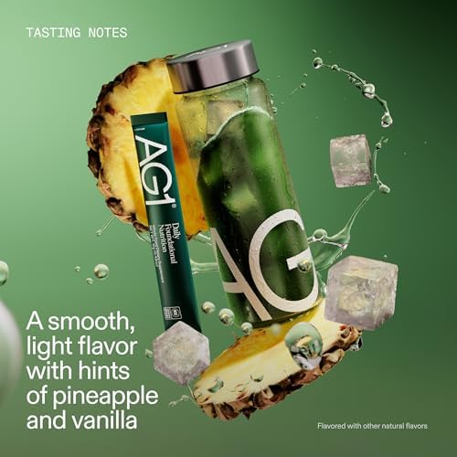 AG1 Greens Powder Bundle with 32 oz Stainless Steel Canister, Shaker & Scoop