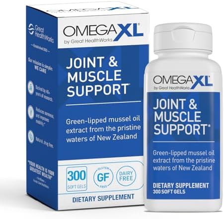 OmegaXL Joint Support Supplement – 300 Soft Gels | Green-Lipped Mussel Oil
