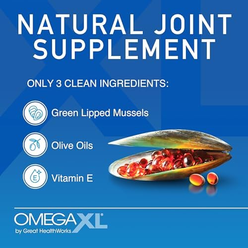 OmegaXL Joint Support Supplement – 300 Soft Gels | Green-Lipped Mussel Oil
